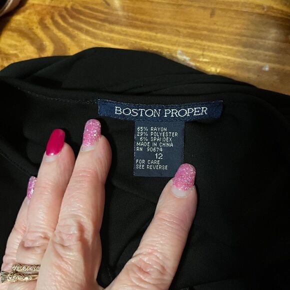 Boston Proper Size 12 Black Dress Work Office - Picture 6 of 6